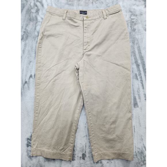 Vintage Riders Pants Womens 16P Tan Khaki High Rise Crop Capri Stretch Cotton - Picture 1 of 11